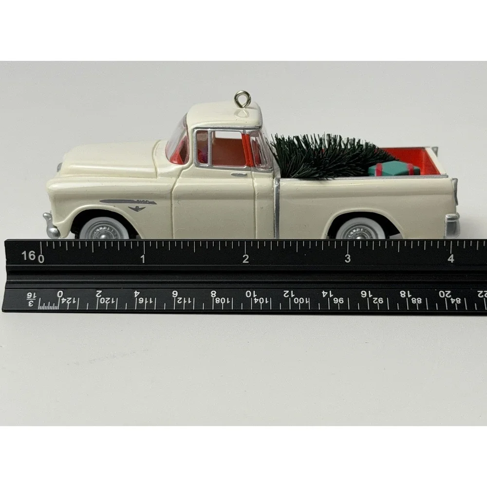 Hallmark 1955 Chevrolet Cameo Truck Ornament White VTG 1996 Keepsake Tree Gift